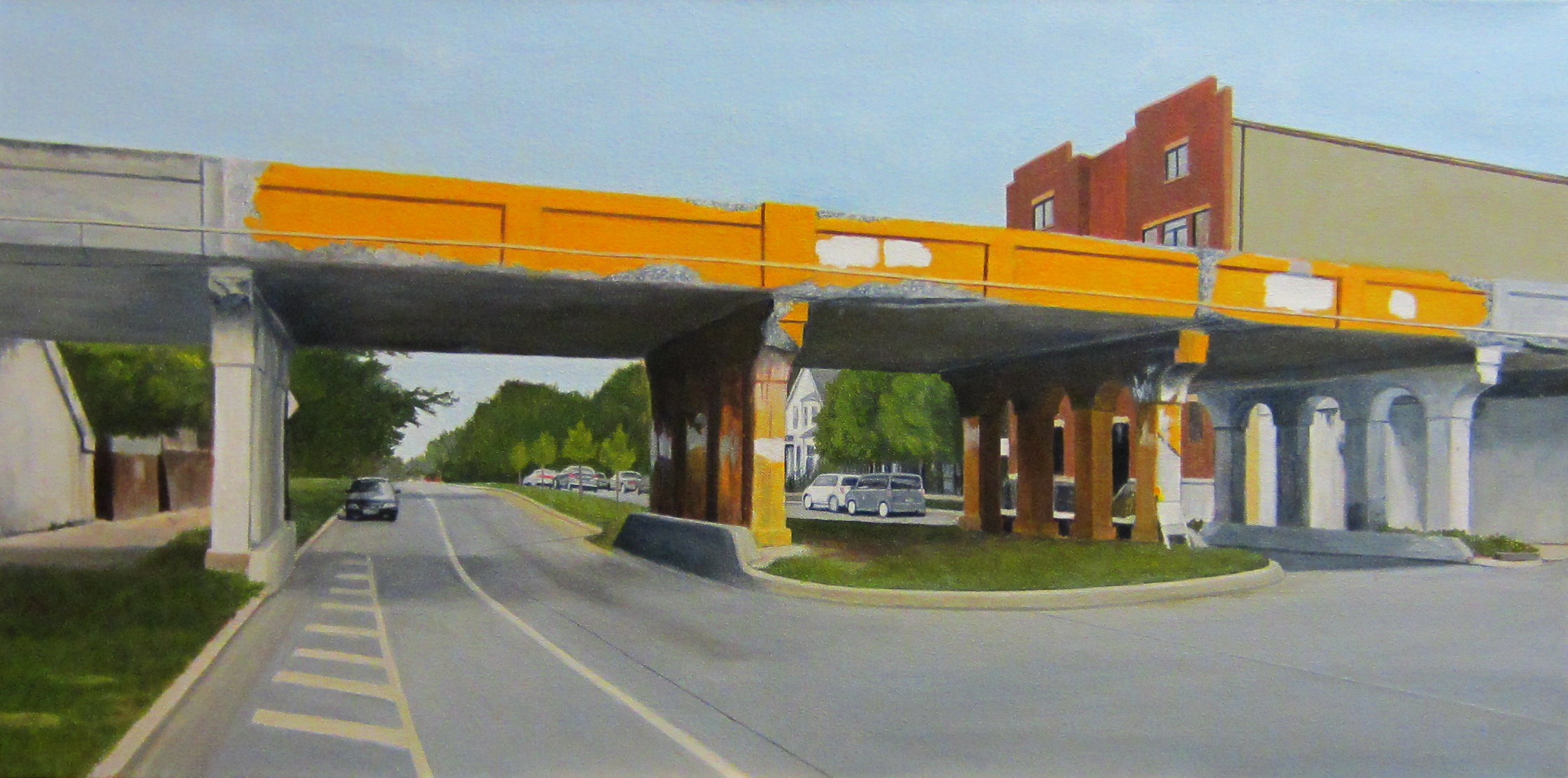 "Painted Overpass" 18x36