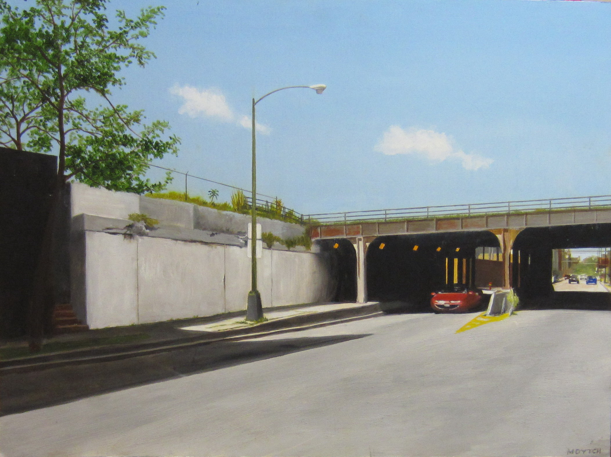 "Traffic on Damen" 18x24